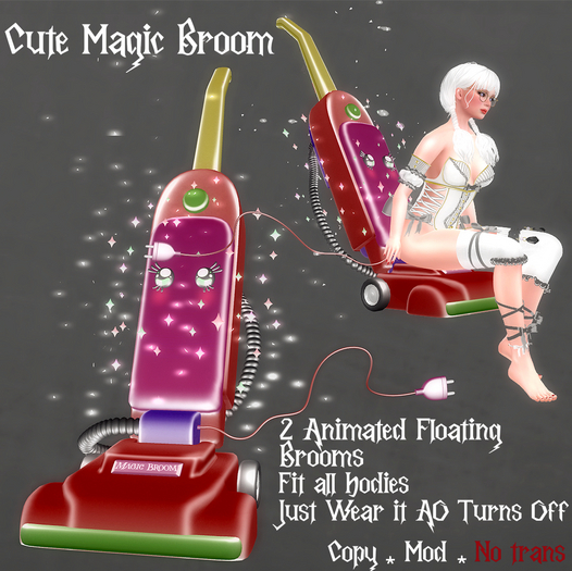 * Cute Magic Broom * Red *