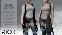 RIOT / Basil Plaid Vest - Fatpack