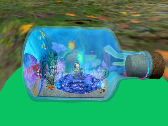Seriously Small Aquarium in a bottle Retired Vintage Old Sl