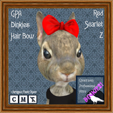 GPA Dinkies Hair Bow - Red Scarlet Z