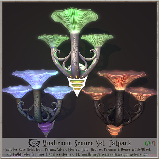 Mushroom Sconce Lamp/ Fatpack