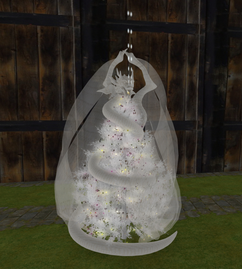 21 christmas tree white dragon
