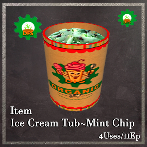 DFS Ice Cream Tub - Mint Chip Textur