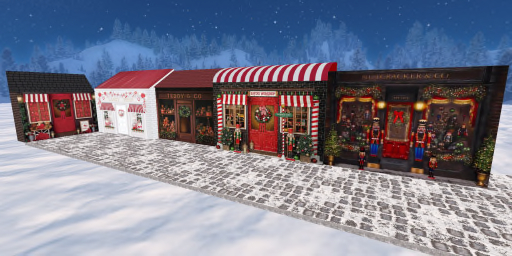 Christmas Shops Backdrop Filler B  