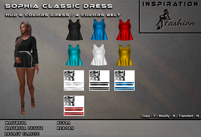 DEMO Sophia Dress Colors