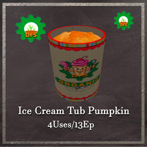 DFS Ice Cream Tub - Pumpkin Textur