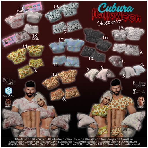 13.Cubura Halloween Set - Crop Shirt Ghost [LegacyF]