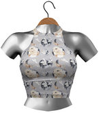 RIOT / Cara Knitted Halter - Pattern - Grey Moons