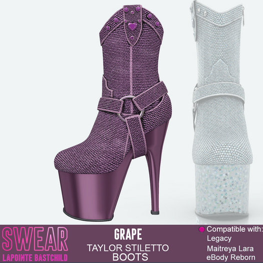 Stiletto Boot Taylor GRAPE