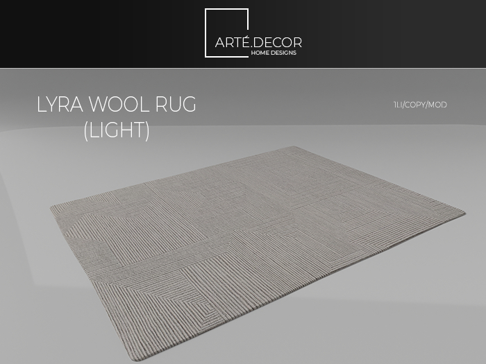 Arte Decor: Lyra Wool Rug (Light)