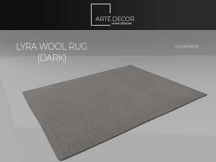 Arte Decor: Lyra Wool Rug (Dark)