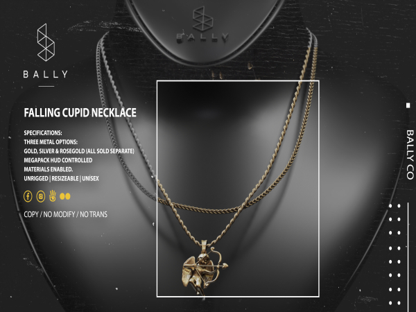 'BALLY' Fallen Cupid Necklace Gold