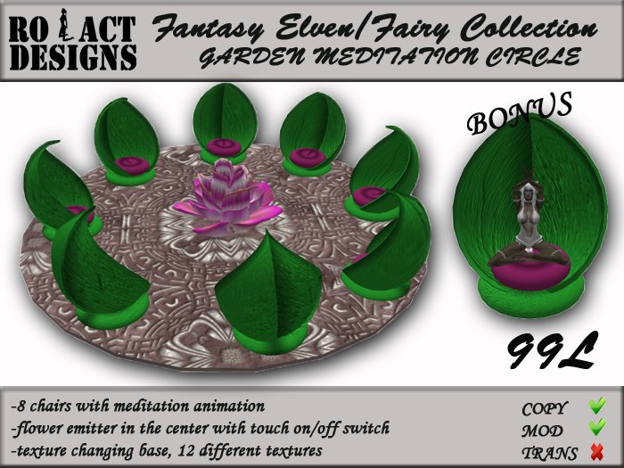 ..::RO!ACT::..DESIGNS Fantasy Elven / Fairy Collection - Garden Meditation Circle