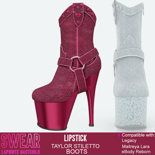 Stiletto Boot Taylor LIPSTICK