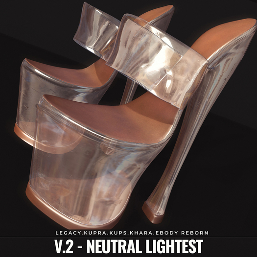 [BL] Clear heels v.2 - neutral lightest