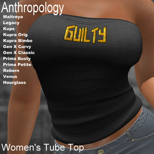 "Guilty" Women's Tube Top (WAT)
