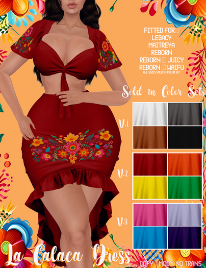 ::Polilla:: La Calaca Dress- V.3 (All Sizes)