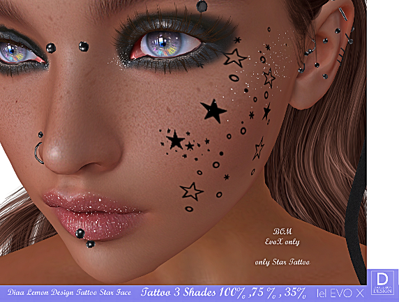 Diaa Lemon Design Tattoo Star Face