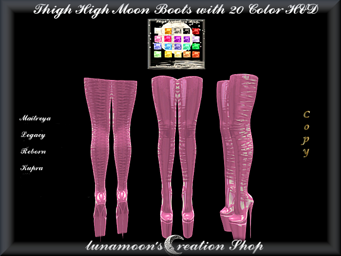 DEMO-Thigh High Latex Moon Boots