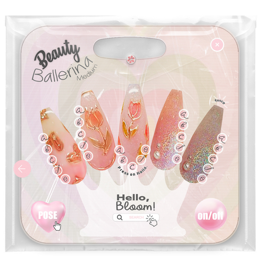 BLOOM - BEAUTY NAILS [BALLERINA MEDIUM] MAITREYA