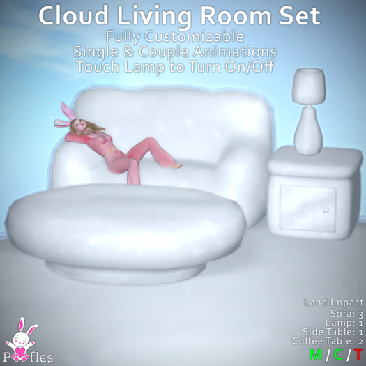{Poofles} Cloud Living Room Set