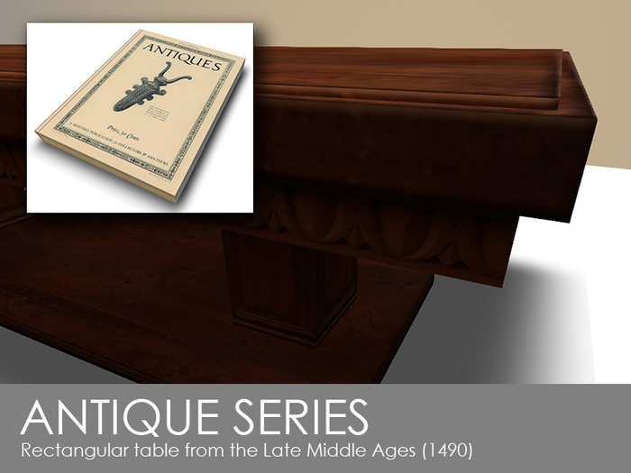 Rectangular table from the Late Middle Ages (1490)
