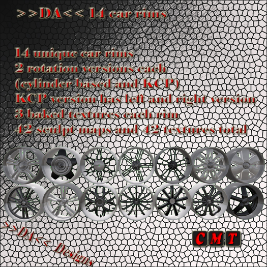 >>DA<< 14 car rims 