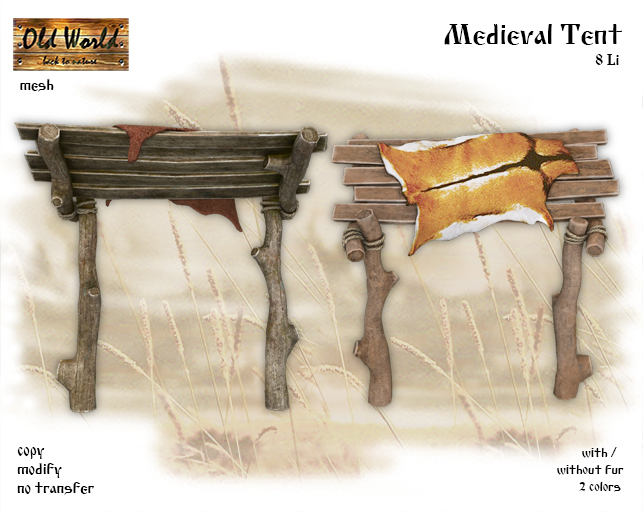 Medieval tent v6 - Old World - Rustic Shed