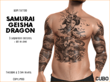 Samurai Geisha & Dragon Tattoo