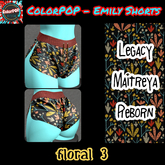 ColorPOP - Emily Shorts - Floral 3 BOX (ADD to Unpack)