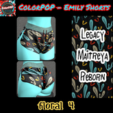 ColorPOP - Emily Shorts - Floral 4 BOX (ADD to Unpack)