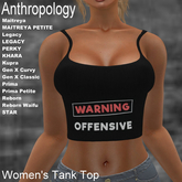 Warning: Offensive. Women's Tank Top (WTZ)