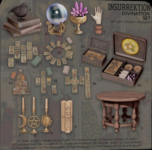 11. [IK] Divination Set - Tarot Cards Box - COMMON