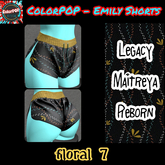 ColorPOP - Emily Shorts - Floral 7 BOX (ADD to Unpack)