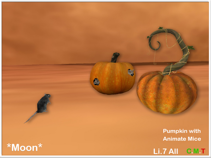 *Moon*Witch pumpkin with mice animate set