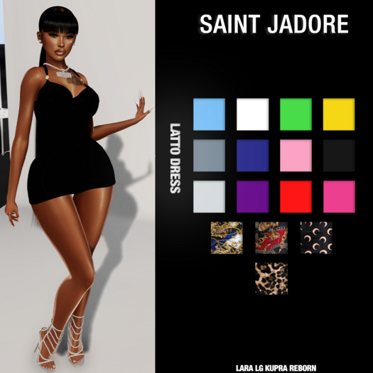 {SAINT JADORE] Latto Dress -  Black