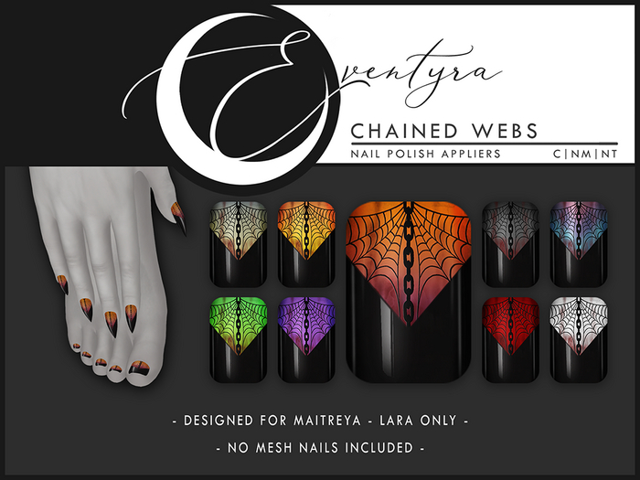 Eventyra - Maitreya Nail HUD - Chained Webs