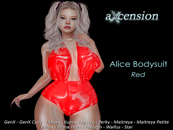 aX: Alice Bodysuit  Red