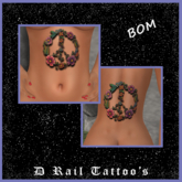 Peace Flower Front or Back Tattoo – BOM