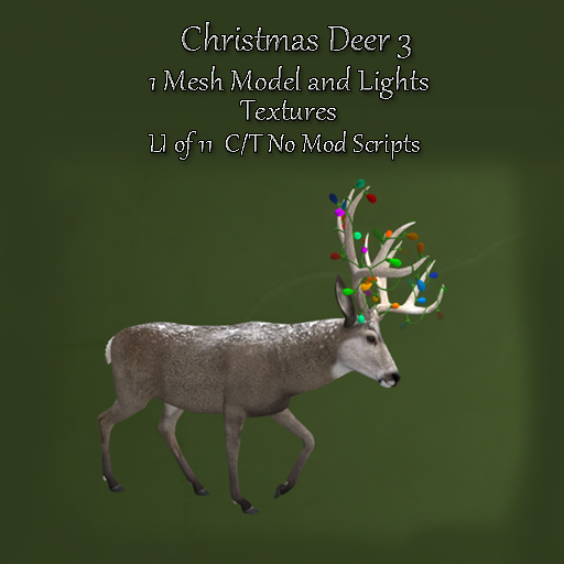 Bad Katz Christmas Deer 3 full perm mesh