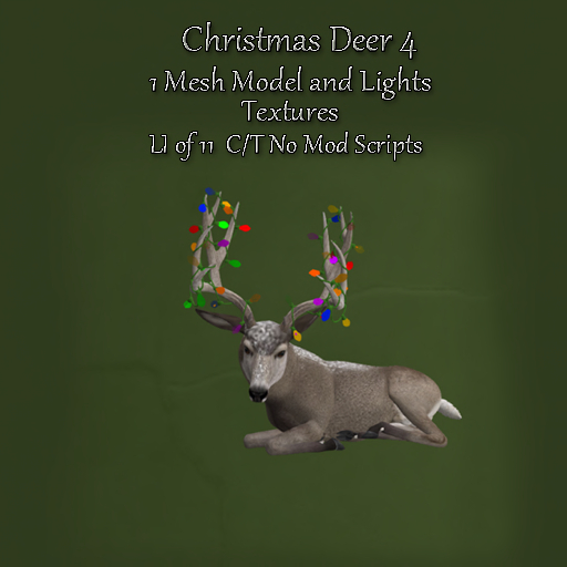 Bad Katz Christmas Deer 4 full perm mesh