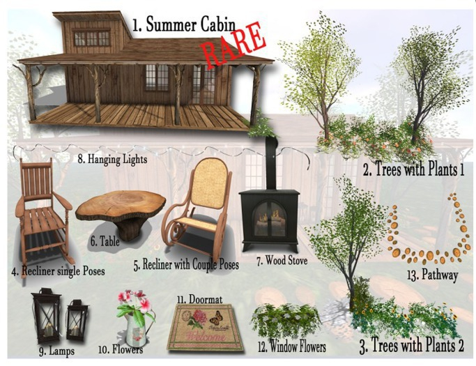 {Greymoon Designs} -  1.Summer Cabin  [BOXED]  RARE