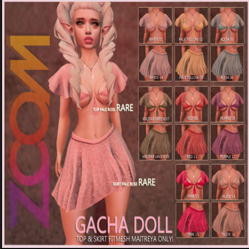 zOOm GACHA - SKIRT MAITREYA ROSE PALE RARE