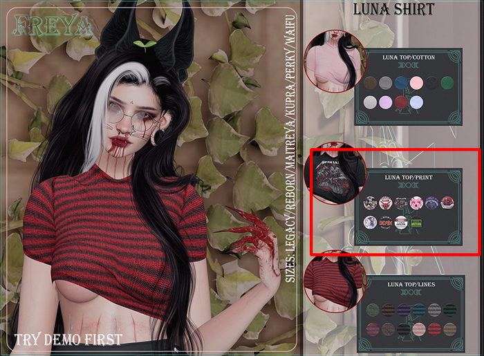 FREYA// Luna shirt/PRINT