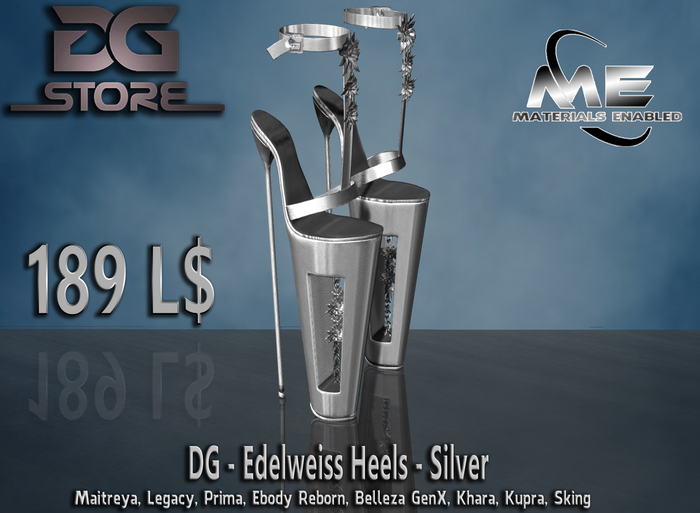 DG - Edelweiss Heels - Silver - Unpacker