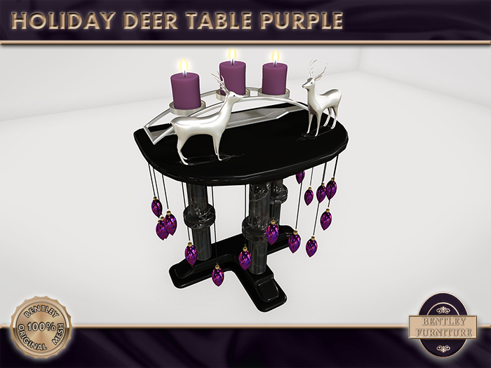 Holiday Deer Table - Purple - BOXED