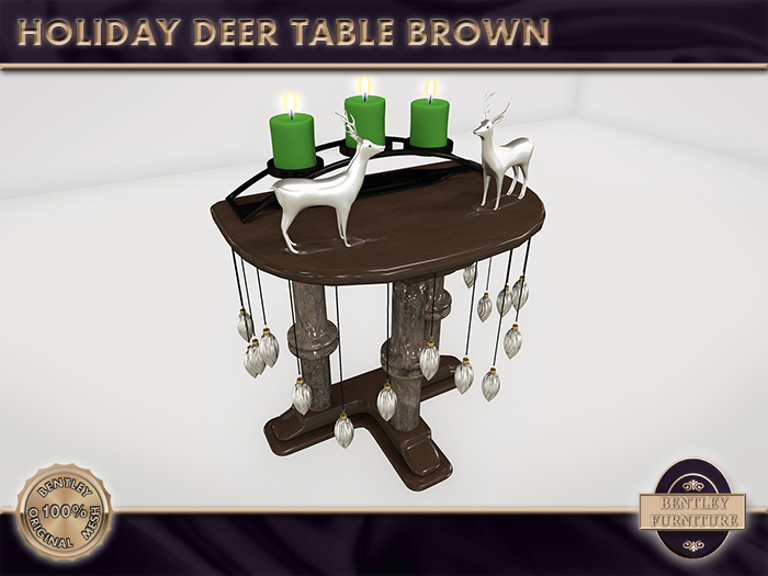 Holiday Deer Table - Brown - BOXED