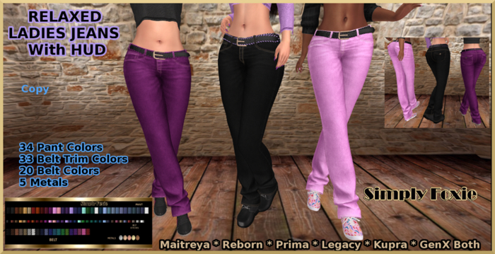 RELAXED LADIES JEANS  With HUD (Boxed)