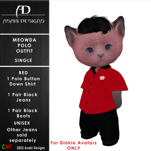 Meowda Polo Outfit - Red