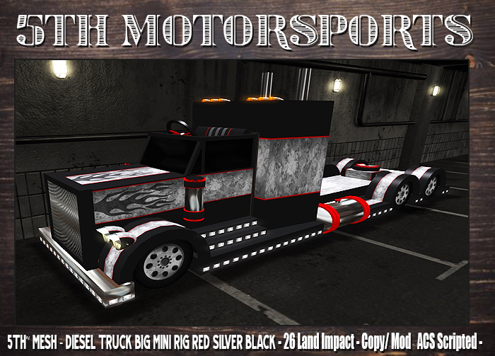 5TH~ Mesh Big Mini Rig V.2 ( Red Sliver Black )